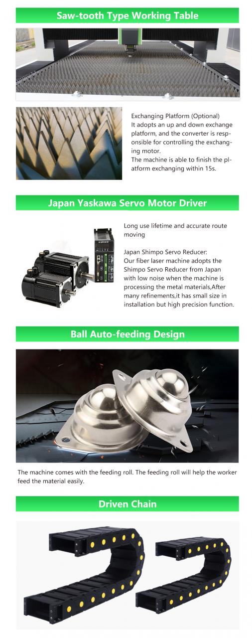 Углеродное железо Алюминий Металл Нержавеющая сталь Cnc Fiber Laser Cutting Machine