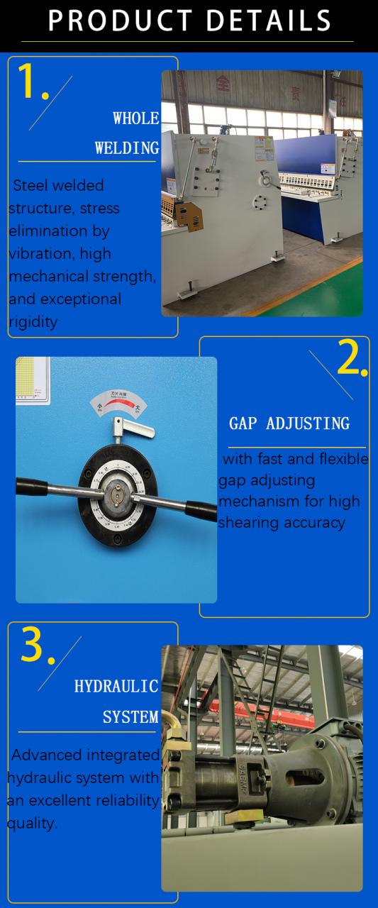 Гидравлические гильотинные ножницы Qc12y 8 * 6000 мм Гильотинные промышленные ножницы для резки листового металла из алюминия и нержавеющей стали M