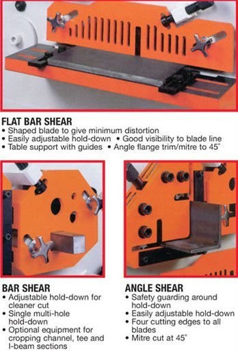 Q35y Series Multifunctional Hydraulic Iron Worker Combined Shearing And Punching Machine Многофункциональная гидравлическая машина для резки и штамповки металла серии Q35y