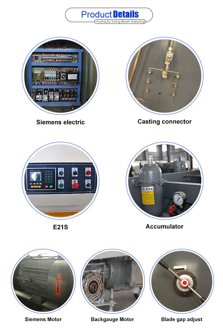 Qc12y-6x5000 Cnc Hydraulic Shearing Machine For Sheet Metal Cutting With Ce Qc12y-6x5000 Cnc Гидравлические ножницы для резки листового металла с маркировкой CE